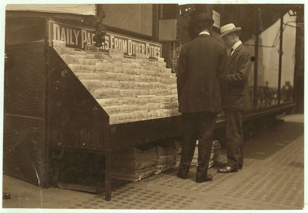 Newsstand.  Location: [New York], New York (State)