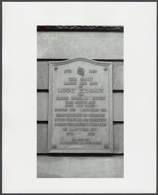 [Tablet - James Beekman House, New York City, New York]
