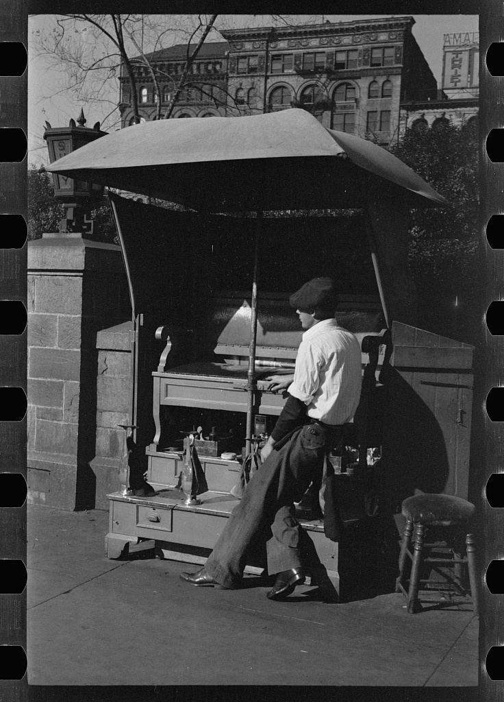 Bootblack, Union Square, New York, New York