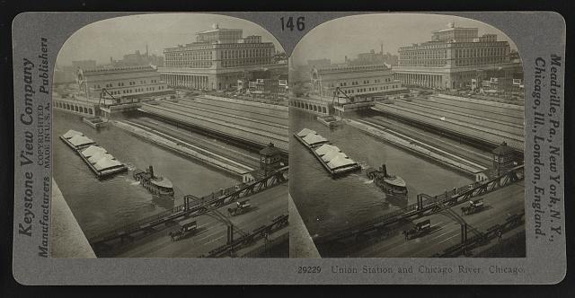 Union Station and Chicago River, Chicago