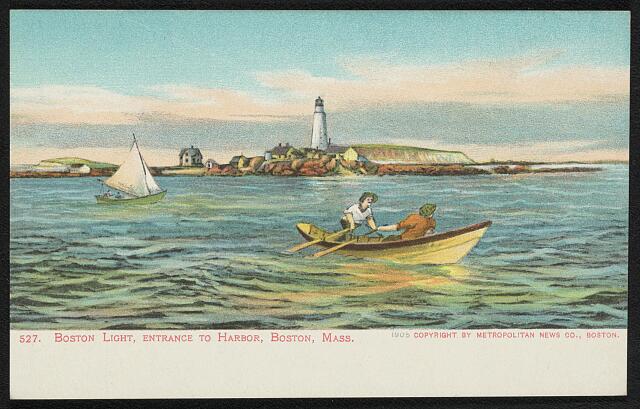 Boston Light, entrance to Harbor, Boston, Mass.