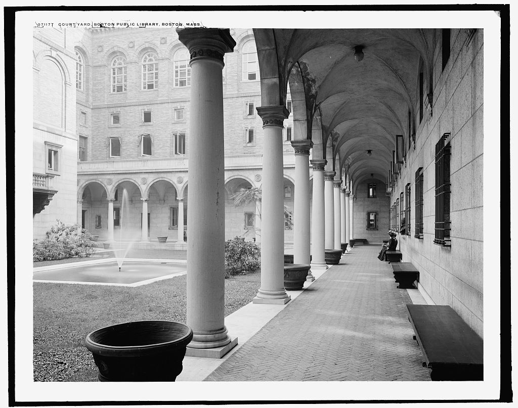 Court yard, Boston Public Library, Boston, Mass.
