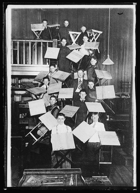 [Denver High School, Denver Colo. Making bedside tables]