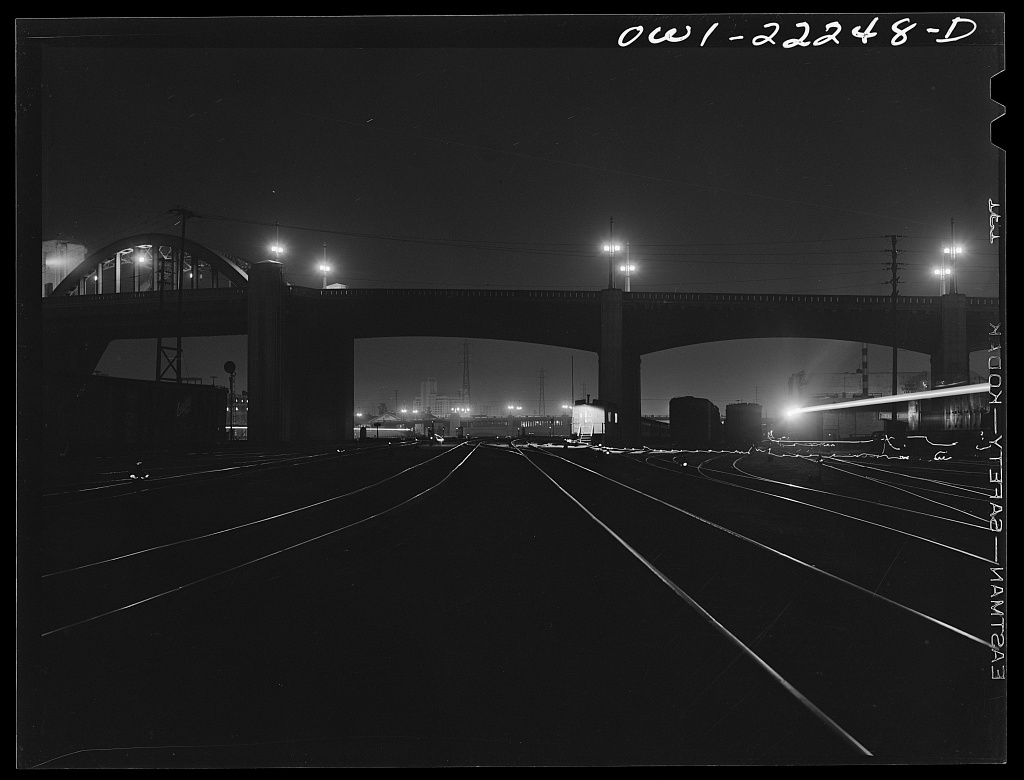 Los Angeles, California. Yards at night