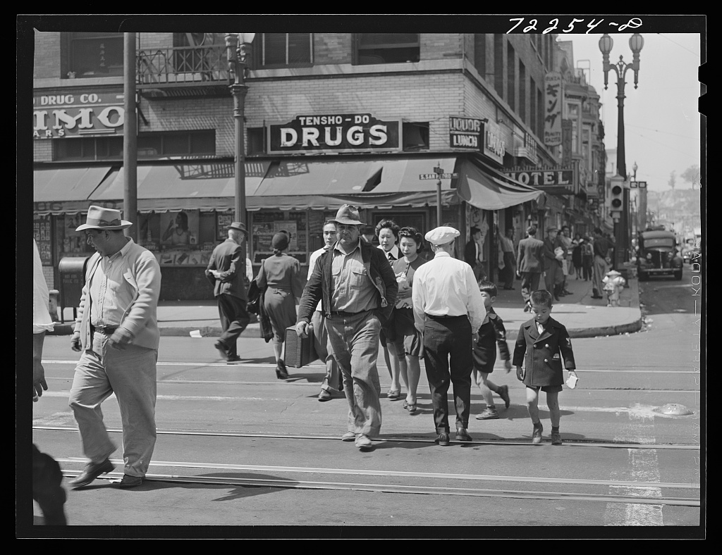 Los Angeles, California. Street scene in Little Tokyo