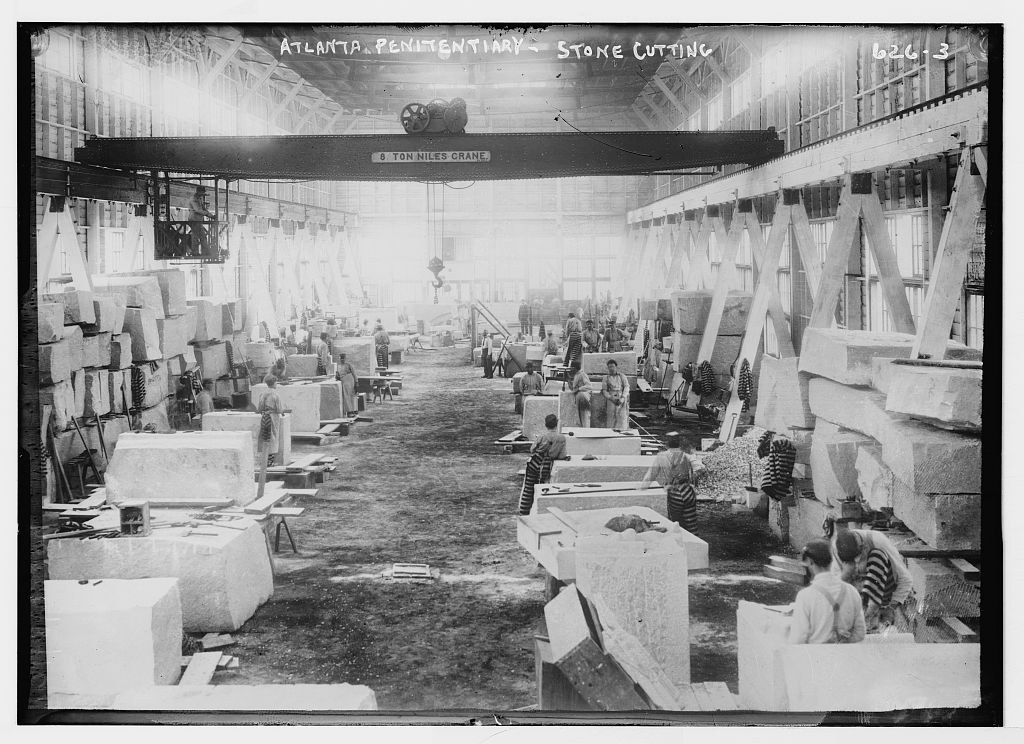 Atlanta penitentiary stone cutting