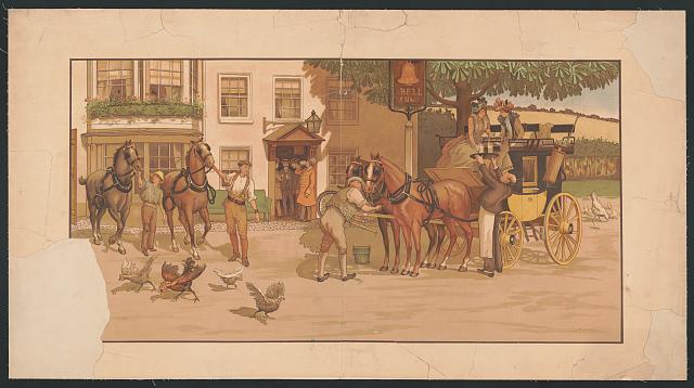 [Exchanging horses at the Bell Inn]