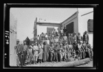 Arab factories & gen[eral] improvements in Nablus. Match factory. Group of workers outside of factory