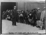 Immigrants from "Prinzess Irene" going to Ellis Island
