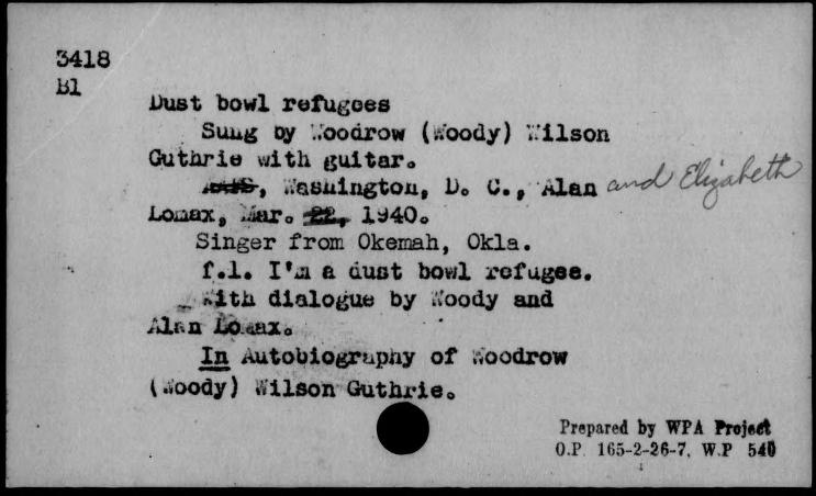 Dust bowl refugees