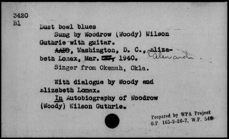 Dust bowl blues