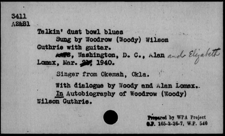 Talkin' dust bowl blues