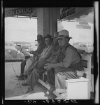 Dust bowl farmers of west Texas in town