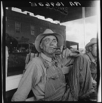 Dust bowl farmers of west Texas in town