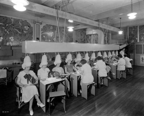 Women Getting their Hair Done at the Chez Marie Beauty Shop.