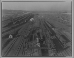 Railroad yard. Aerial view of railroad yard II