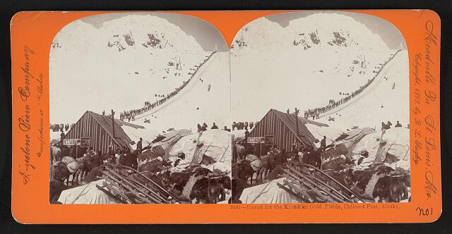 Bound for the Klondike Gold Fields, Chilcoot Pass, Alaska